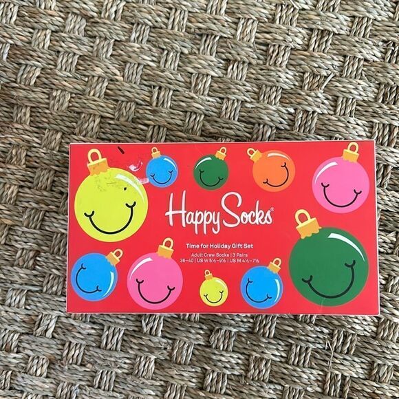Happy Socks Holiday Classic Gift Set of 3 Crew socks, W 5.1/2-9.1/2 M 5-… - Picture 1 of 7
